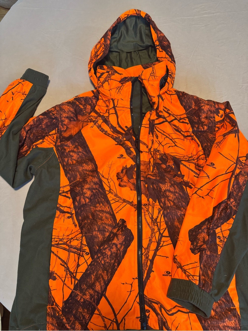 Mossy Oak high intensity blaze orange Hooded Performance Hunting Jacket Men’s XL